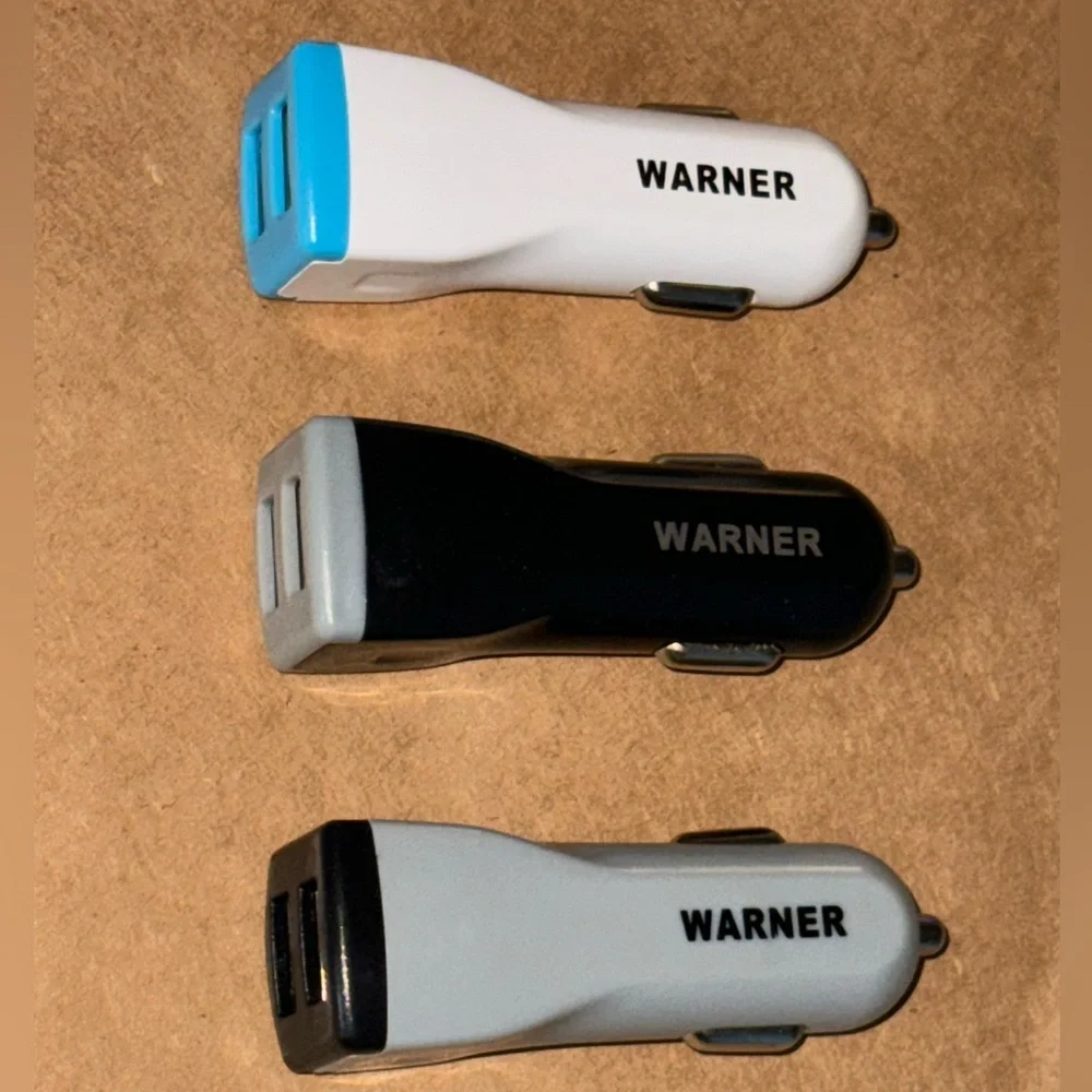 Travel charger adapter & travel pouch white gray or black